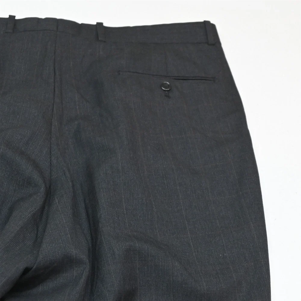 Gerald Austin 43R 36x32 Gray‎ Glenn Check 100% Wool Mens Jacket Pants Suit